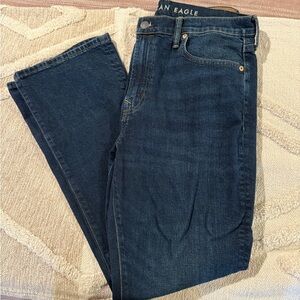 American Eagle Outfitters Men's Dark Blue Straight Jeans